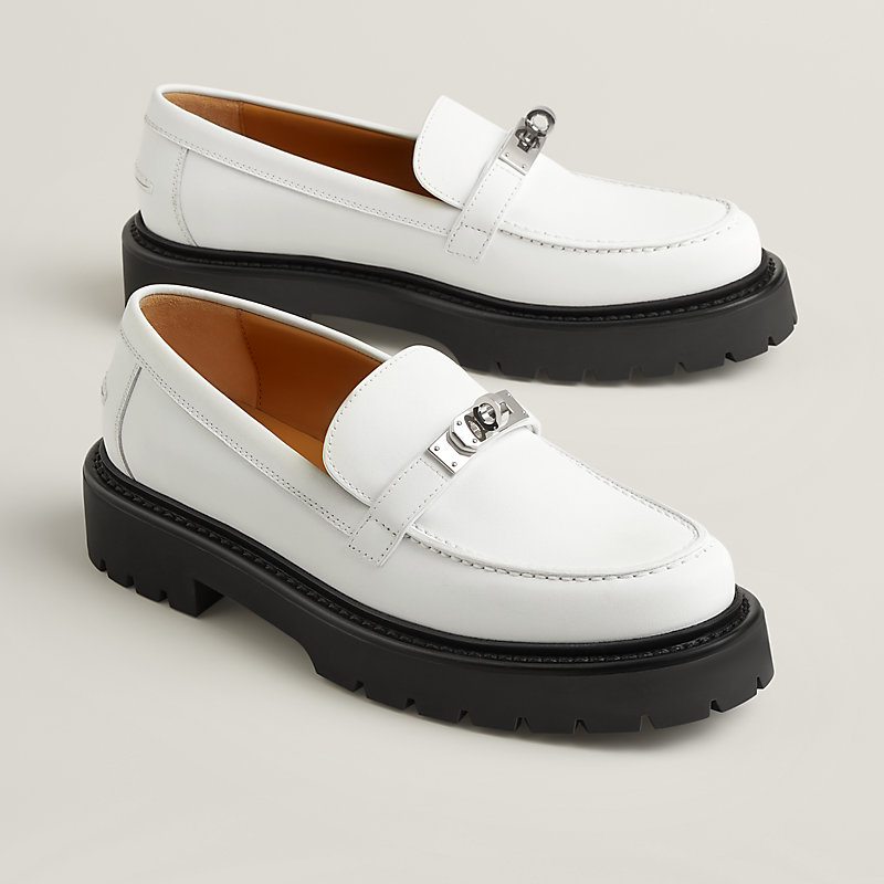 HERMES ローファー ホワイト・グレー 人気のデザイン♪】HERMES Gatsby loafer ローファー (HERMES